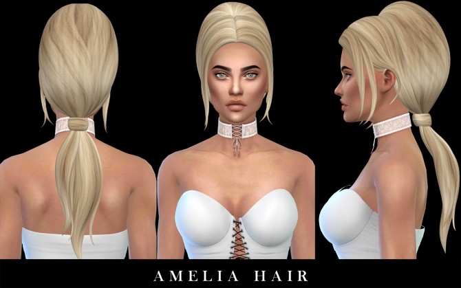 Sims 4 Amelia Hair at Leo Sims