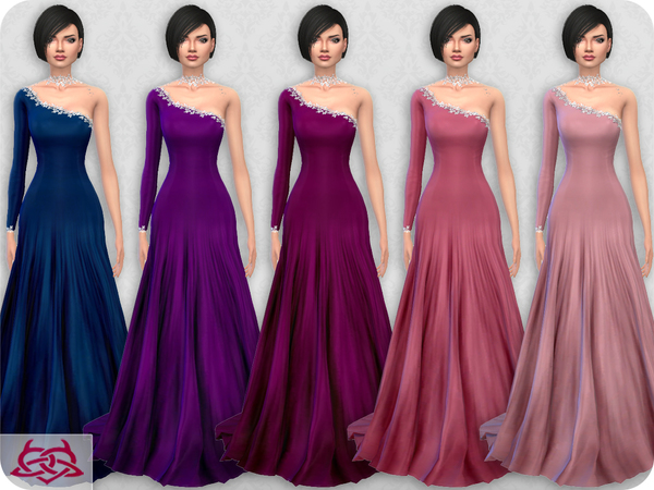 Sims 4 Wedding Dress 10 RECOLOR 2 by Colores Urbanos at TSR