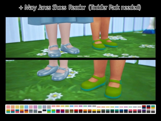 Sims 4 Bernie Set + MaryJane Shoes at qvoix – escaping reality