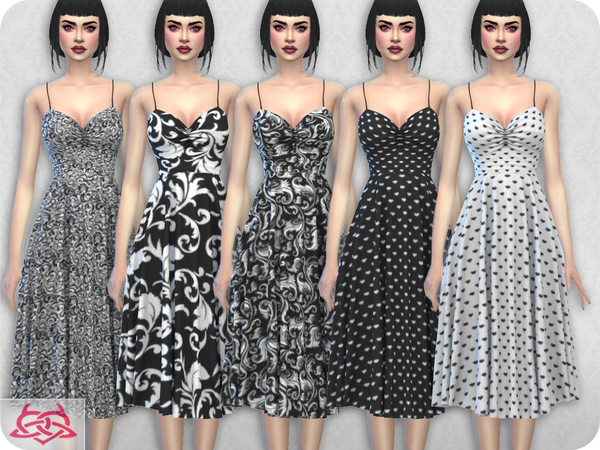 Sims 4 Claudia dress RECOLOR 7 by Colores Urbanos at TSR