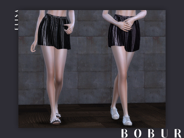 Sims 4 Leather skirt Elisa by Bobur3 at TSR