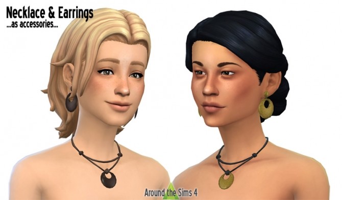 Sims 4 Necklace & Earrings set by Sandy at Around the Sims 4