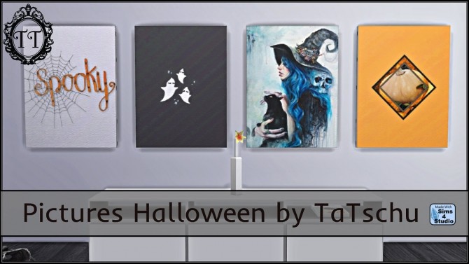 Sims 4 Halloween Picture Collection at TaTschu`s Sims4 CC