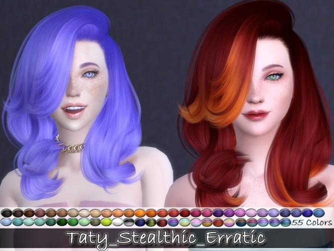 Sims 4 Stealthic Erratic hair retextures at Taty – Eámanë Palantír