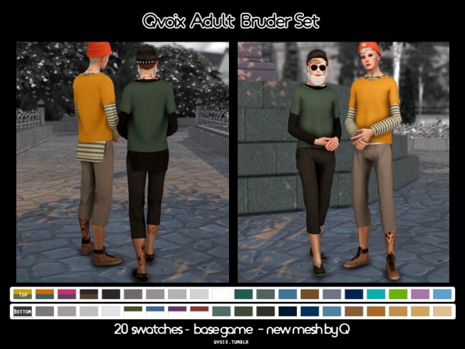 Sims 4 Bruder Set top and bottom at qvoix – escaping reality