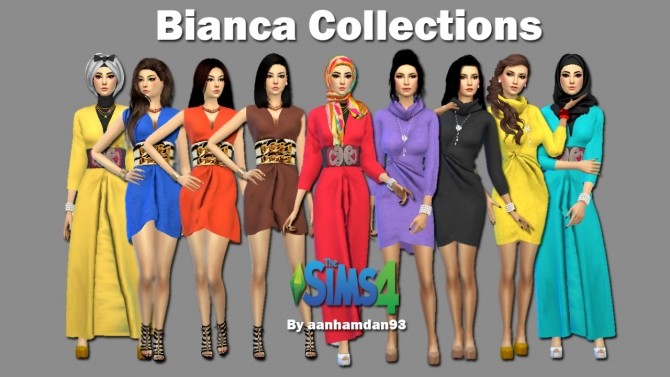Sims 4 Hijab Model035 & Bianca Collections Dress at Aan Hamdan Simmer93