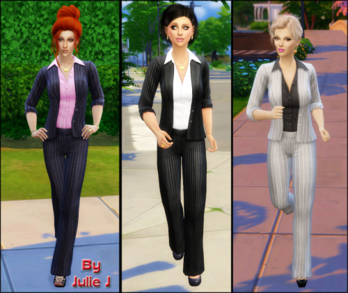 Sims 4 Pinstripe Suit at Julietoon – Julie J
