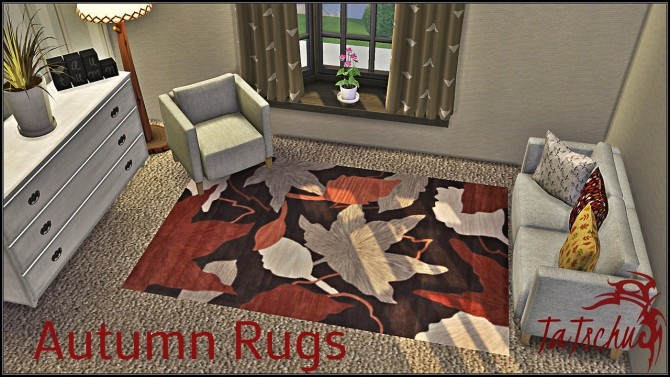 Sims 4 Autumn Rugs at TaTschu`s Sims4 CC