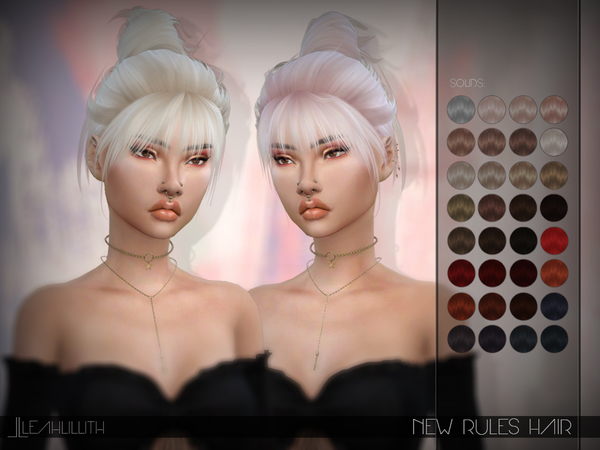 Sims 4 New Rules Hair by Leah Lillith at TSR