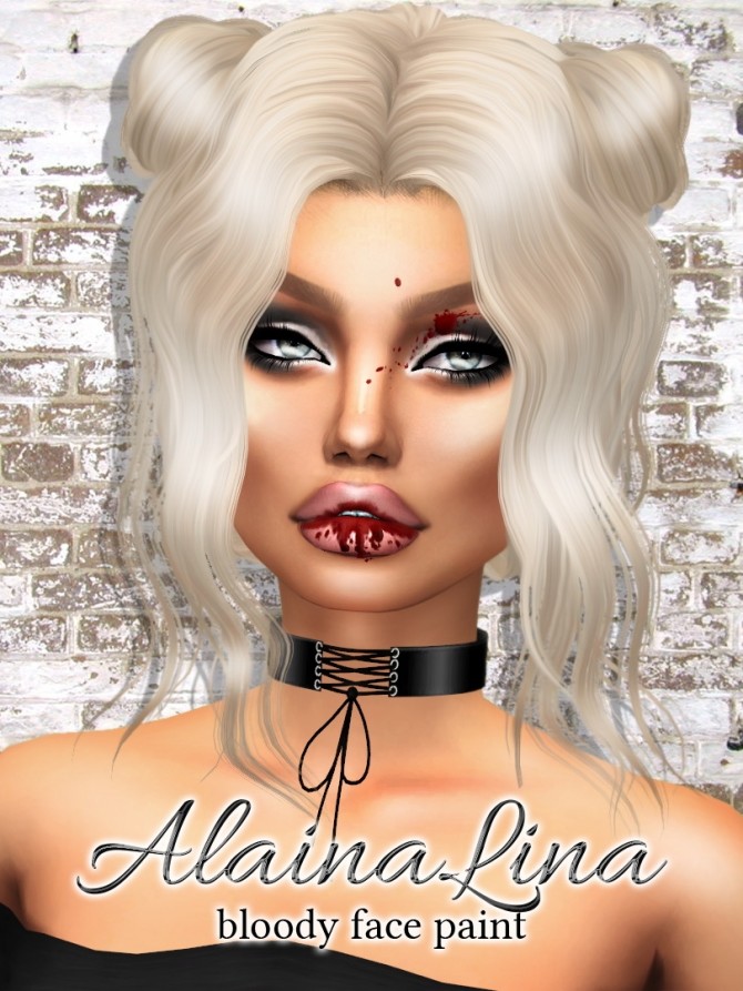 Sims 4 Bloody Face Paint at AlainaLina