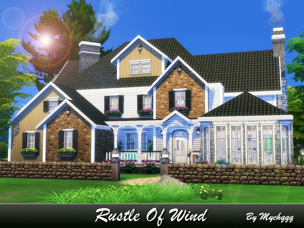 Sims 4 Rustle Of Wind house by MychQQQ at TSR