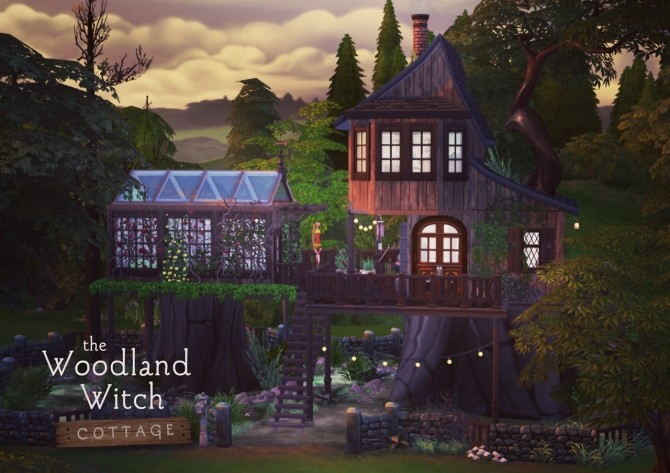 Sims 4 The Woodland Witch Cottage at Femmeonamissionsims