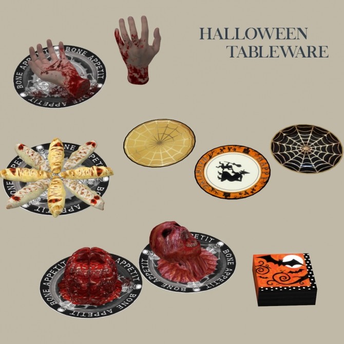 Sims 4 Halloween Tableware at Leo Sims