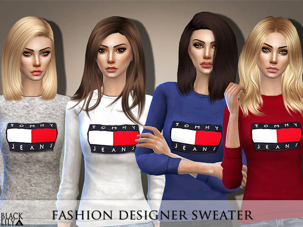 Sims 4 Fashion Designer Sweater by Black Lily at TSR