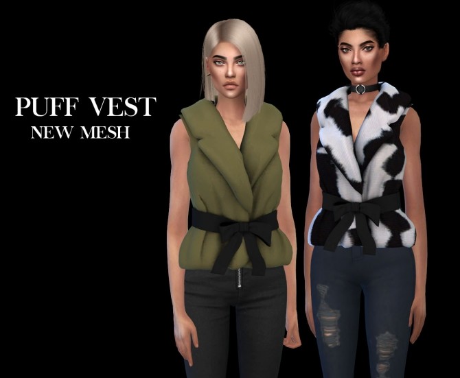 Sims 4 Puff Vest at Leo Sims