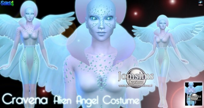 Sims 4 Cravena alien angel costume at Jomsims Creations