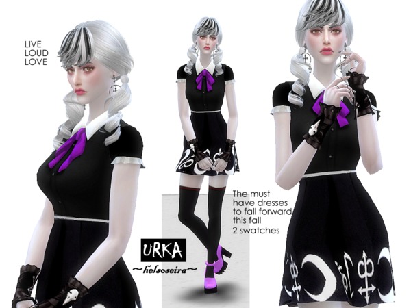 Sims 4 URKA dress by Helsoseira at TSR