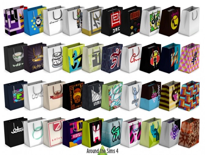 Sims 4 Shopping Bags & Box by Sandy at Around the Sims 4