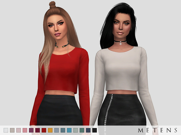 Sims 4 Ania Top by Metens at TSR