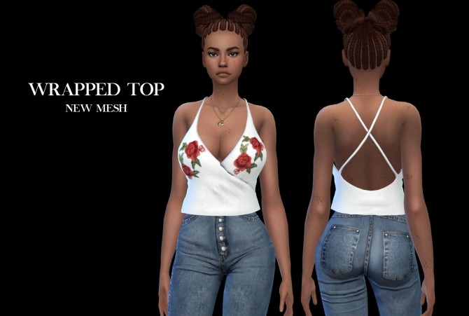Sims 4 Wrapped Top at Leo Sims