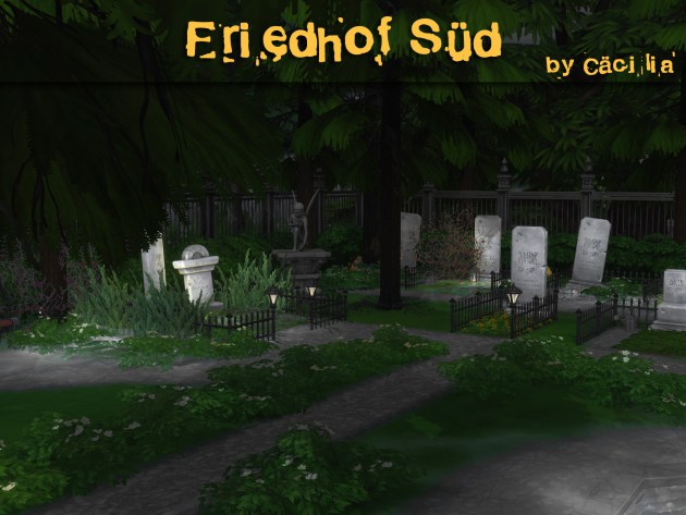 Sims 4 South Cemetery by Cäcilia at Akisima