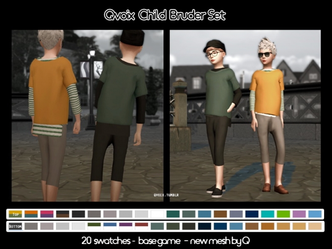 Bruder Set Kids At Qvoix Escaping Reality Sims 4 Updates