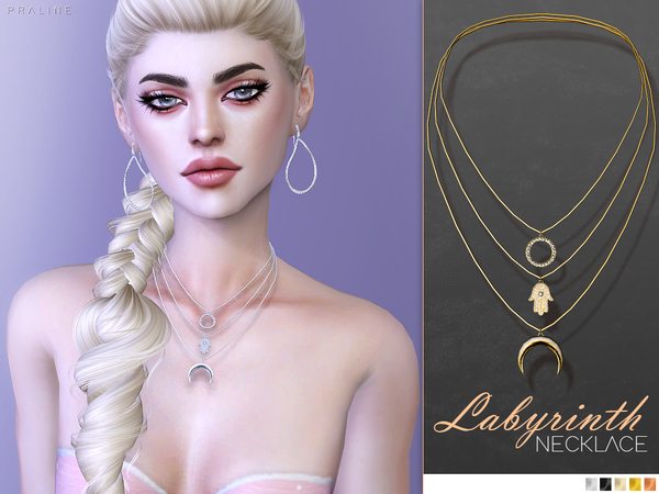 Sims 4 Labyrinth Necklace by Pralinesims at TSR