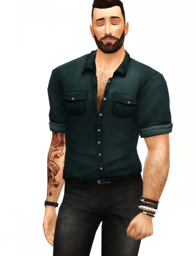 Hunter shirt 20 colors at Rusty Nail » Sims 4 Updates