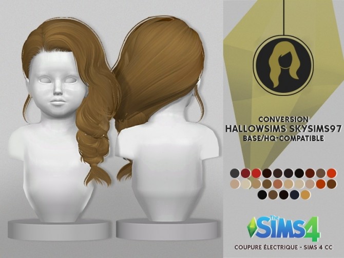Sims 4 HALLOWSIMS SKYSIMS97 hair conversion at REDHEADSIMS
