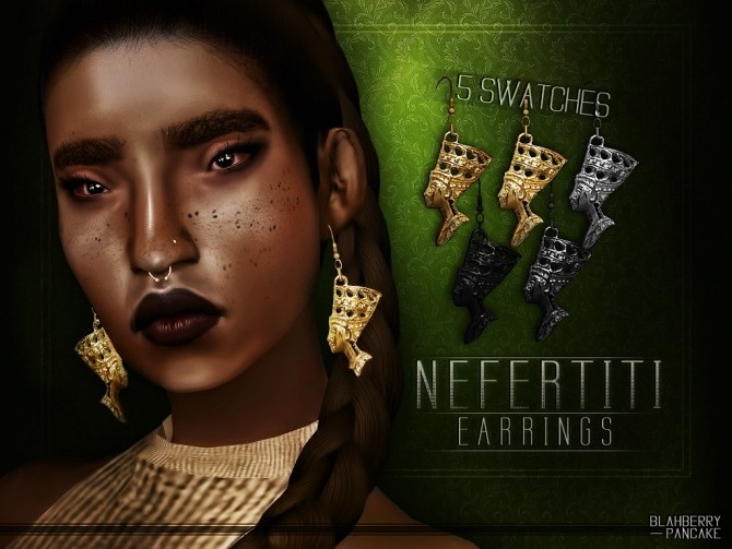 Sims 4 Nefertiti earrings at Blahberry Pancake