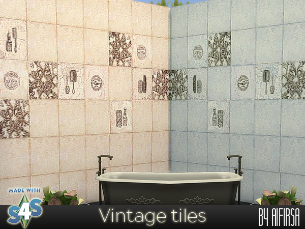 Sims 4 Vintage tiles at Aifirsa