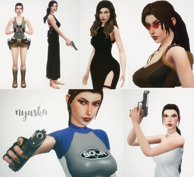Sims 4 Lara Croft at Nyuska