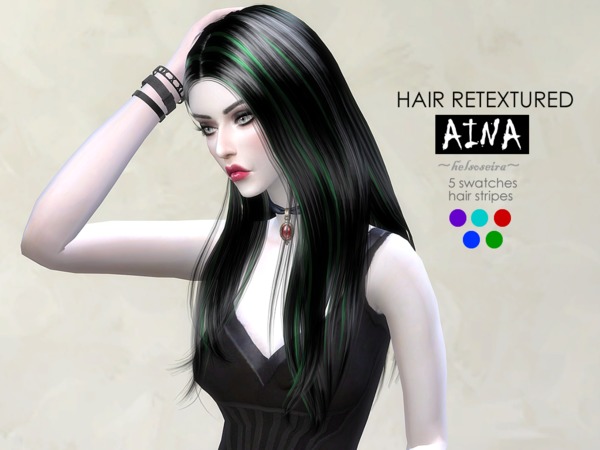 Sims 4 AINA WINGS OS0530 Hair Retextured by Helsoseira at TSR