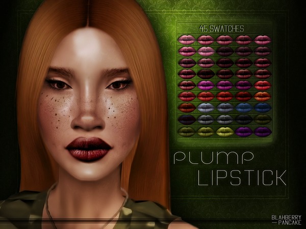 Sims 4 Plump Lipstick by Blahberry Pancake at TSR