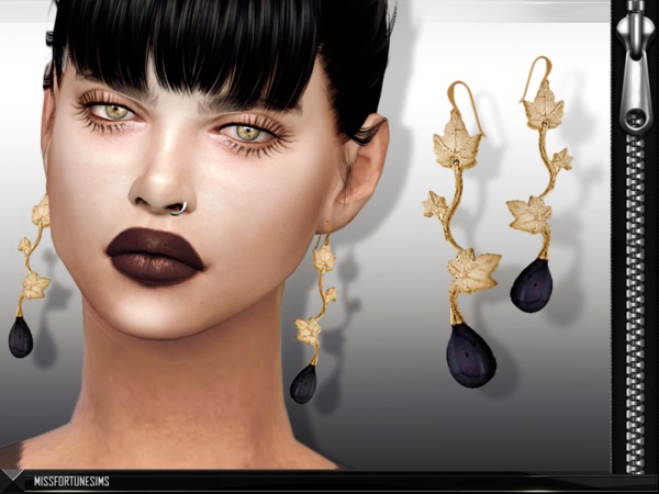 Sims 4 MFS Brianna Earrings by MissFortune at TSR
