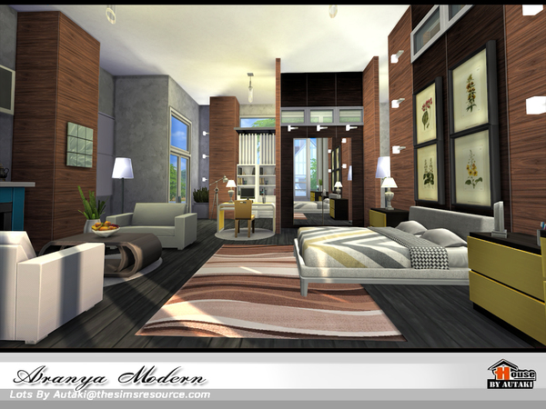 Sims 4 Aranya modern home by autaki at TSR