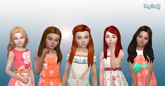 Sims 4 Girls Long Hair Pack 12 at My Stuff