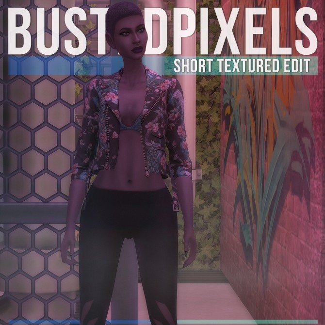 Sims 4 Short Textured Female Hair Edit at Busted Pixels