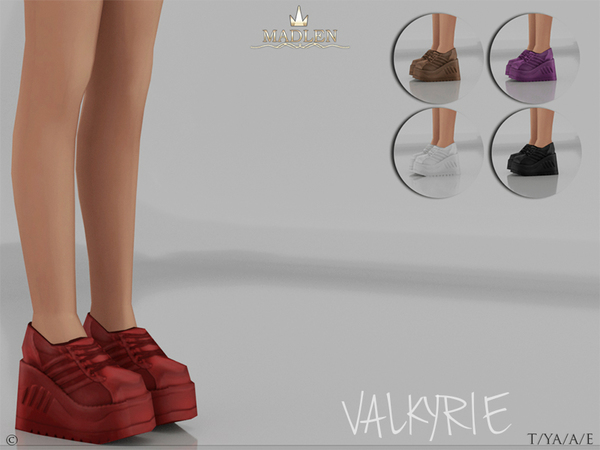 Sims 4 Madlen Valkyrie Shoes by MJ95 at TSR