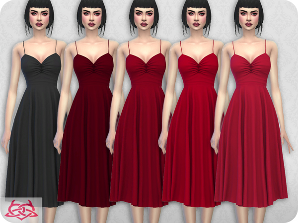 Sims 4 Claudia dress RECOLOR 1 by Colores Urbanos at TSR