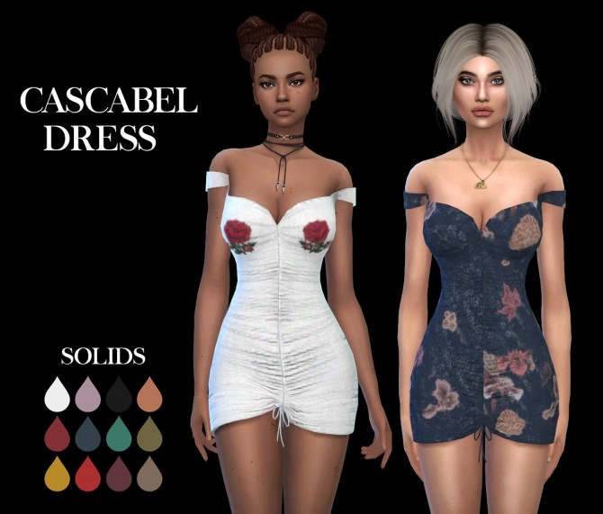 Sims 4 Cascabel Dress at Leo Sims