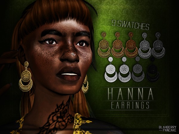 Sims 4 Hanna Earrings by Blahberry Pancake at TSR