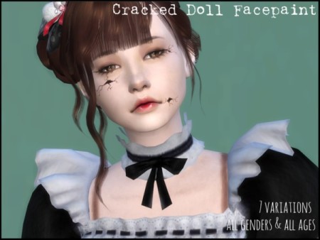 Cracked Doll Facepaint by Erurid at TSR
