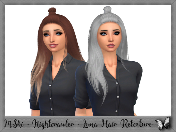 Sims 4 M Shi Nightcrawler Luna Hair Retexture by mikerashi at TSR