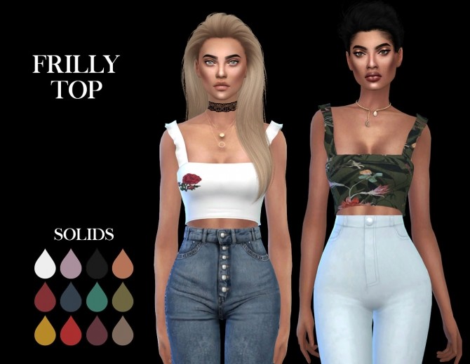 Sims 4 Frilly Top at Leo Sims