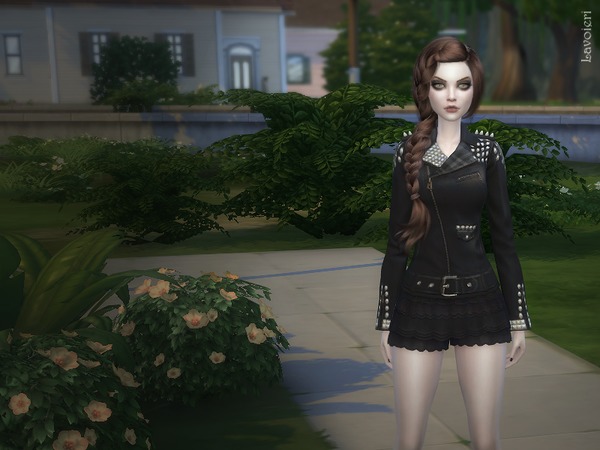 Sims 4 Spiked Jacket Recolor by Lavoieri at TSR