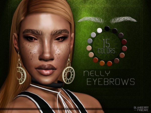Sims 4 Nelly Eyebrows by Blahberry Pancake at TSR