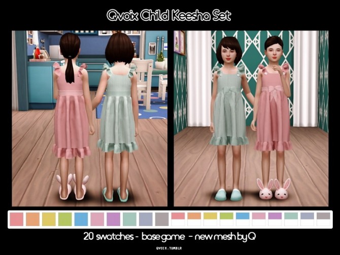 Sims 4 Keesha Set girls at qvoix – escaping reality