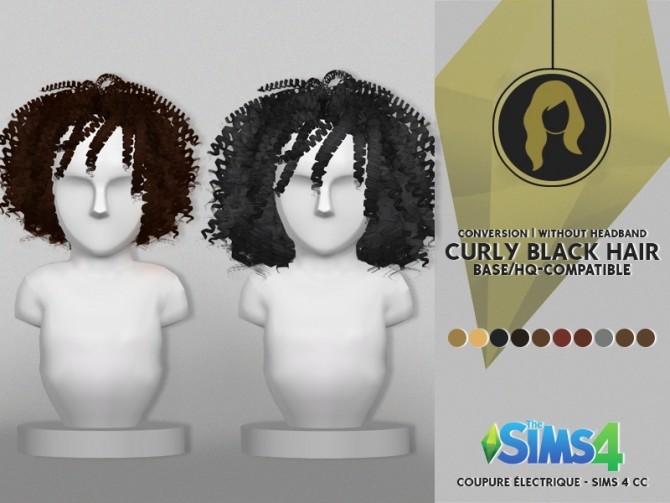 Sims 4 CURLY BLACK HAIR UPDATE AND FIX at REDHEADSIMS