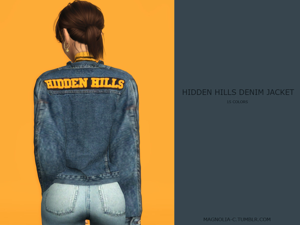 Sims 4 Hidden Hills Denim Jacket by magnolia c at TSR